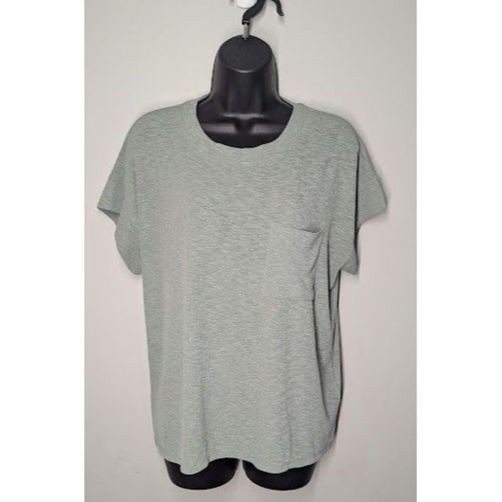 MADEWELL WOMEN'S LANDSCAPE SHORT SLEEVE EASTOVER RIBBED POCKET TEE TOP Sz M